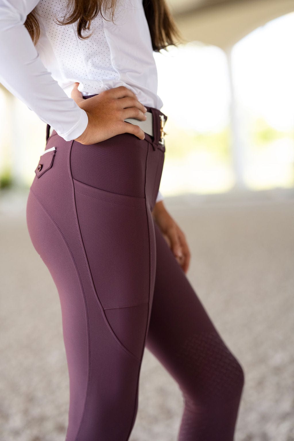 Plum Lux | Full Seat or Knee Patch Breech (zip-up)