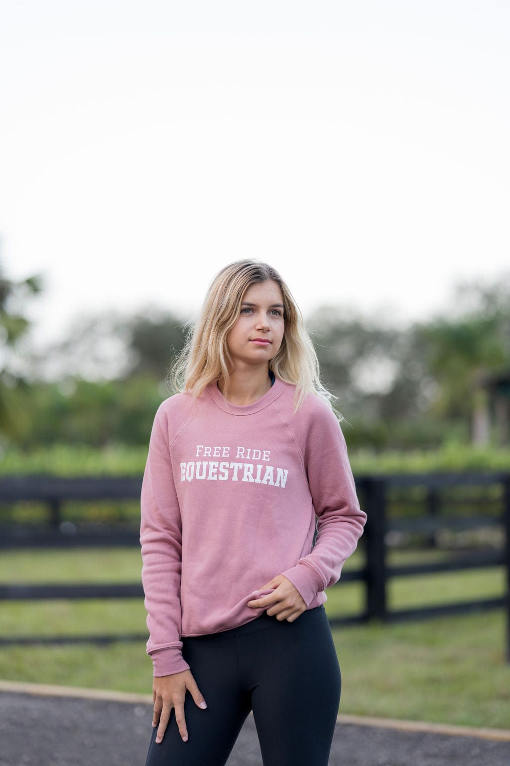 Varsity Logo Crew Neck in Coral