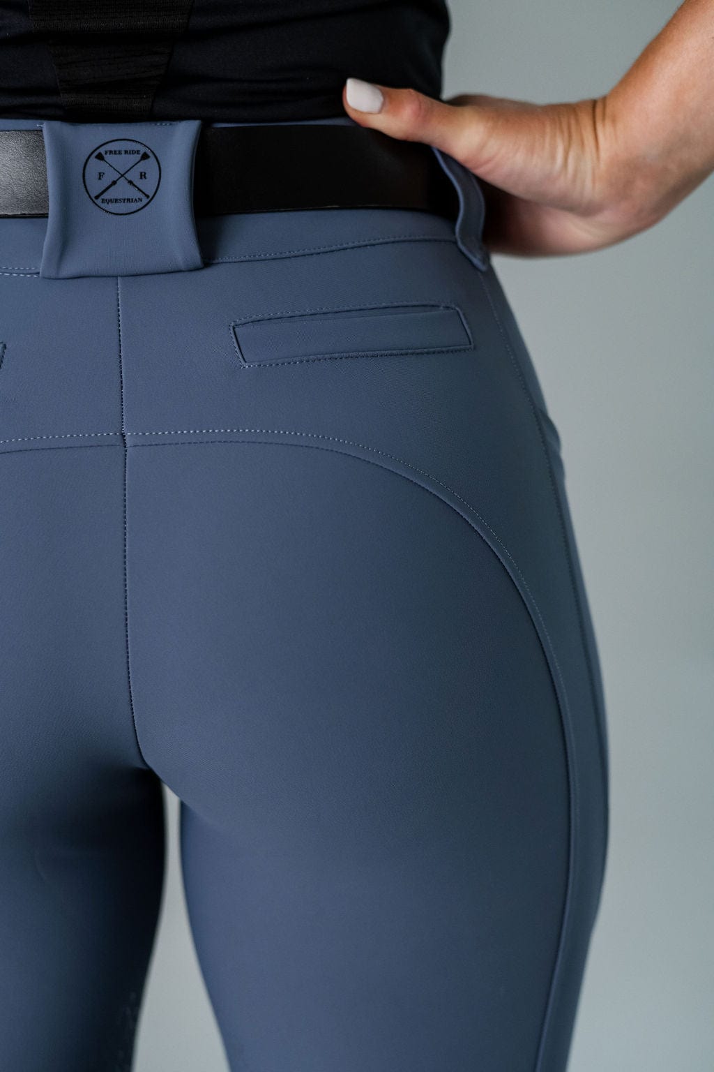 Horze Ada Women's Silicone Full Seat Breeches with Phone Pocket - Grey -  Horse and Rider Supplies