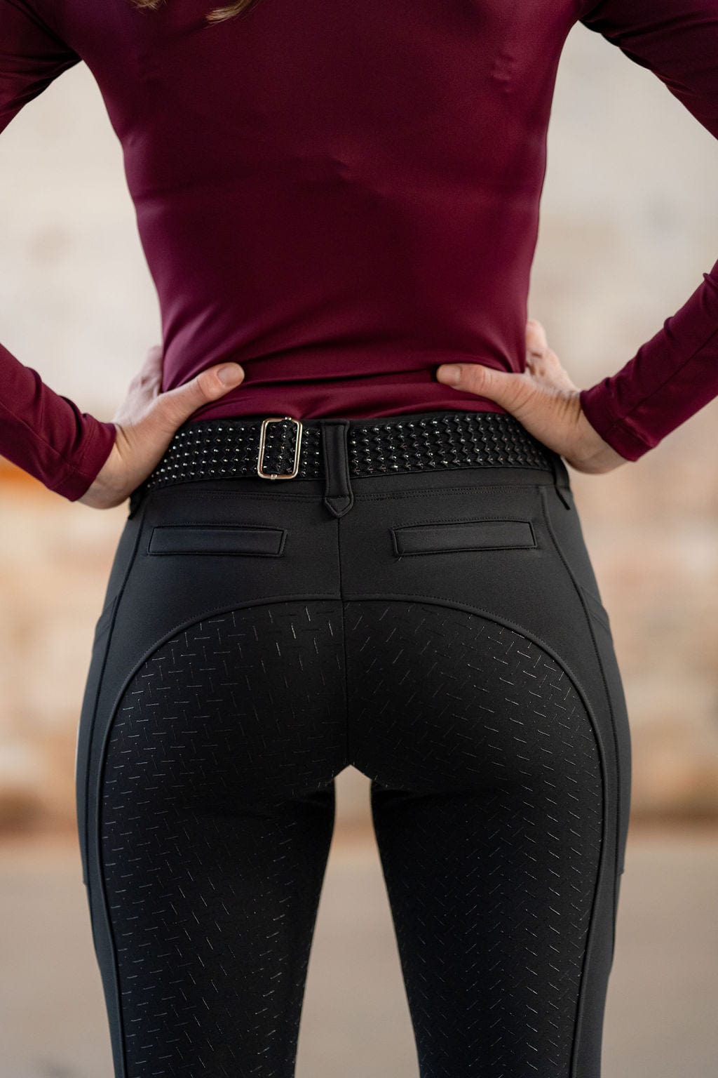 Winter Breech in Black | Full Seat and Knee Patch