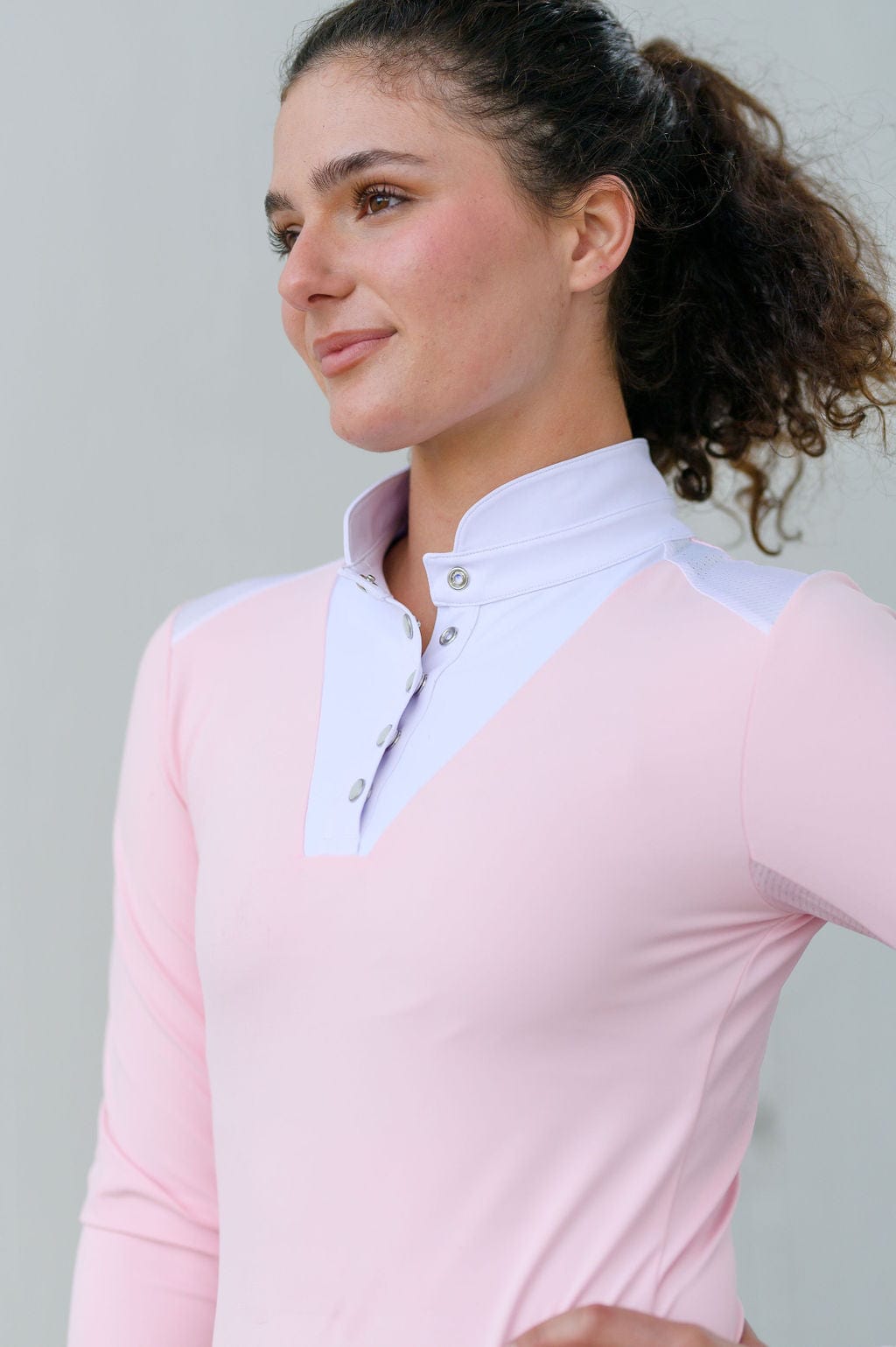 Devon Long Sleeve Competition Top Blush M - XXL